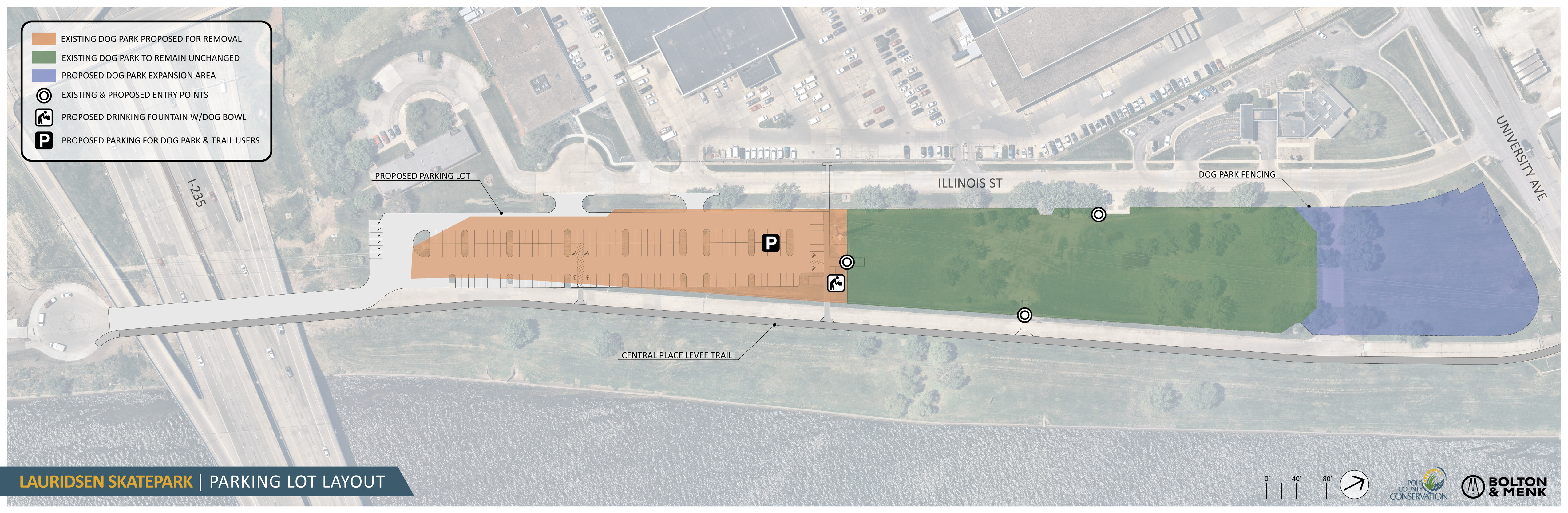 Seeking public input on updates to Riverwalk Dog Park, new parking lot.